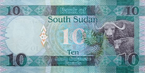 Werty71 Южный Судан 10 фунтов 2015 UNC банкнота