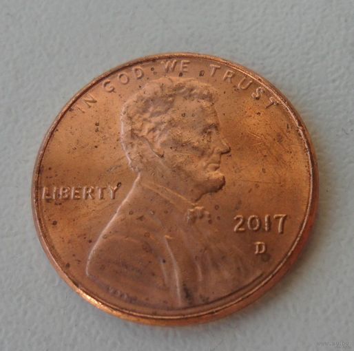 1 цент США 2017 г.в. D
