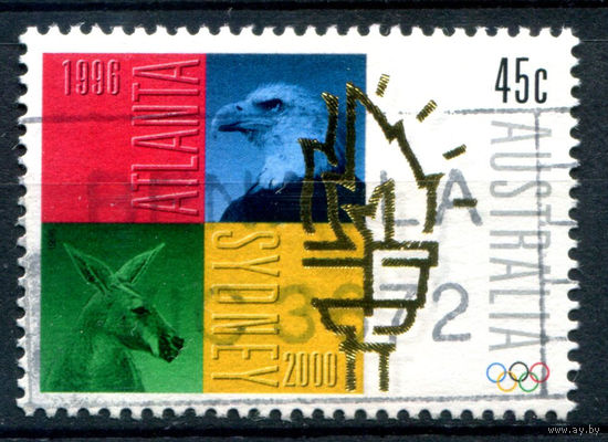 Австралия - 1996г. - Олимпийский огонь - 1 марка - полная серия, гашёная [Mi 1590]. #3-WB-77-A-2