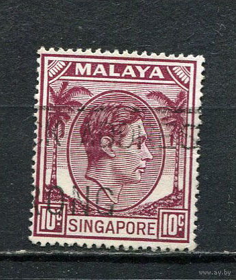 Британские колонии - Сингапур - 1948/1952 - Георг VI 10C - [Mi.9C] - 1 марка. Гашеная.  (Лот 13HT)-TG3P15