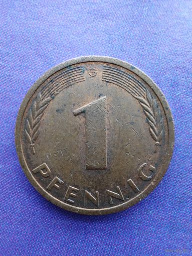 Германия ФРГ 1 пфенниг 1990 G