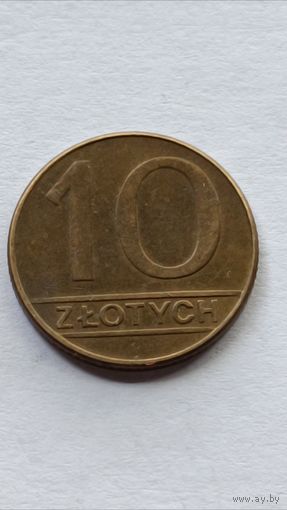 Польша. 10 злотых 1989 года