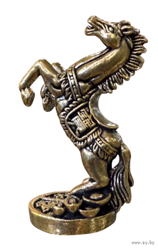 Статуэтка Лошадь на дыбах Латунь
