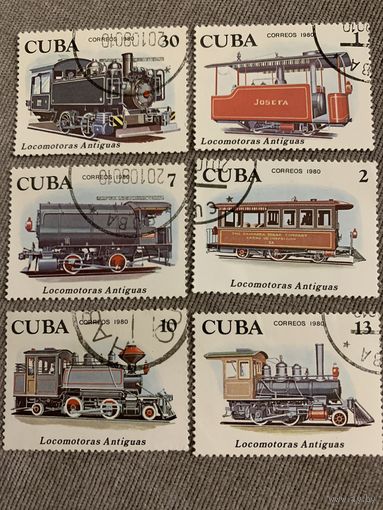 Куба 1980. Локомотивы и вагоны. Полная серия