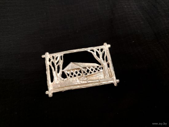 Брошь, пейзаж