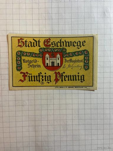 50 пфеннингов (нотгельды) г. Германия.