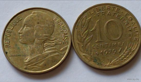 Франция. 10 сантимов 1979 года.