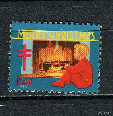 США - 1948 - Рождество и Новый год - 1 виньетка. MNH.  (LOT Gb28)-T10P26