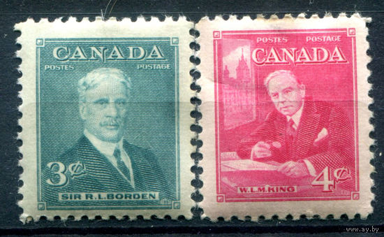 Британские колонии - Канада - 1951г. - премьер-министры - 2 марки - полная серия, MH [Mi 263-264]. #3-WB-102-A-2