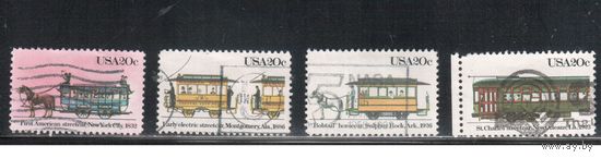 США-1983, (Мих.1658-1651) , гаш.  , Городской транспорт, (полная серия)