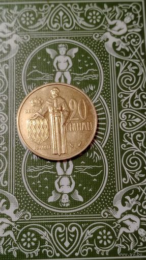 Монако 20 сантимов 1978