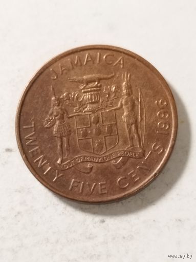 Ямайка 25 центов 1996