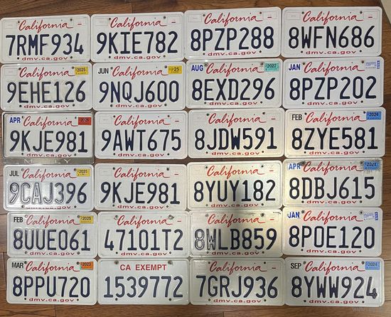 Оригинальный автомобильный номер США