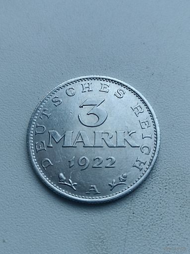 Германия 3 марки 1922 год