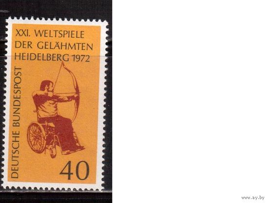 Германия(ФРГ)-1972,(Мих.733), ** , Спорт, Параолимпийские Игры