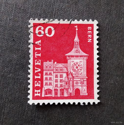 Марка Швейцария 1960 год Города Архитектура