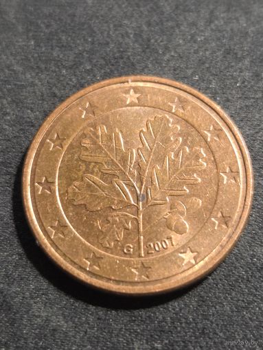 Германия 5 евроцентов 2007 G