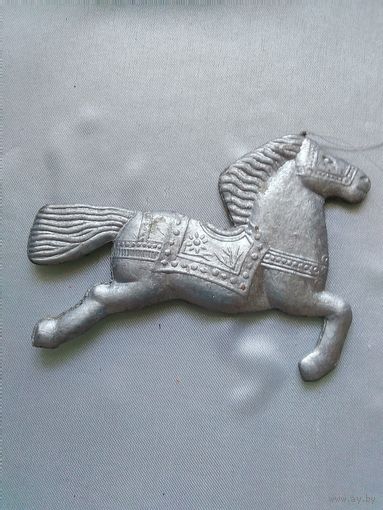 Старинный ёлочный объемный картонаж.Лошадь.Каталог.