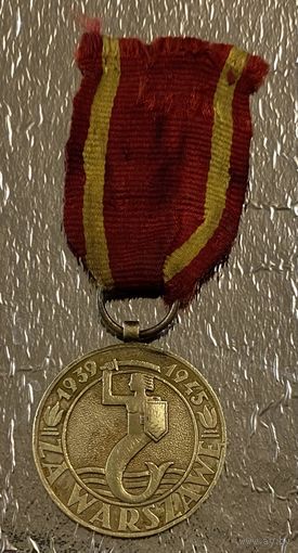 Польская военная медаль на родной ленте (1939-1945)