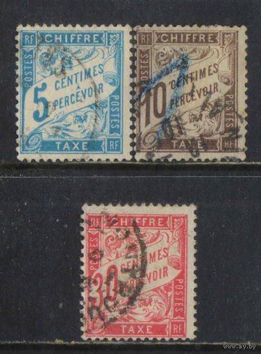 Франция Доплатные 1893 Номинал Стандарт #28,29,31