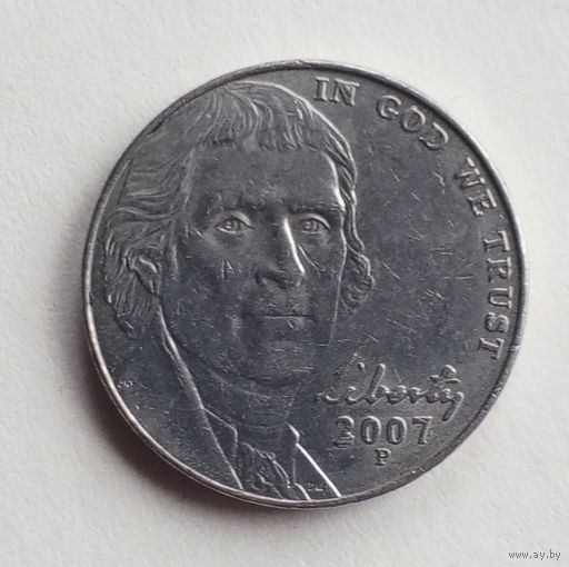 США. 5 центов 2007 г. P
