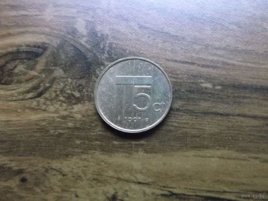 Нидерланды 5 центов 1991