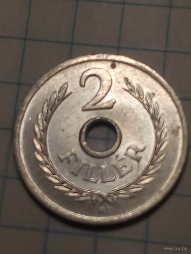 2 Филлера Венгрия 1963 год