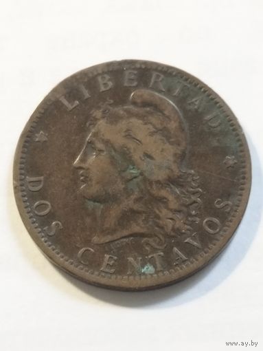 Аргентина 2 сентаво 1884