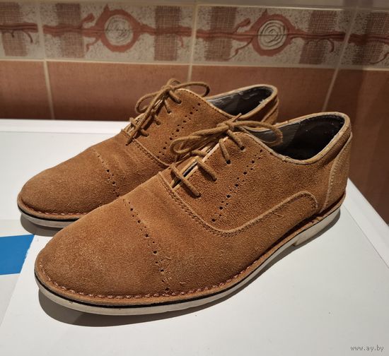 Мужские замшевые туфли, 41,5 размер