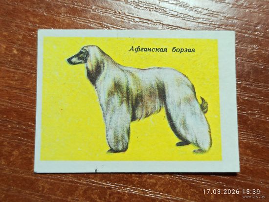Спичечная этикетка Афганская борзая
