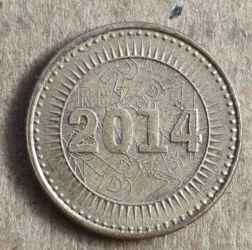 Зимбабве 10 центов, 2014 г., KM# 18
