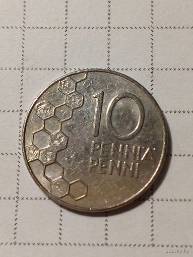 10 пенни Финляндия 1991 год.
