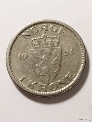 Норвегия 1 крона 1951
