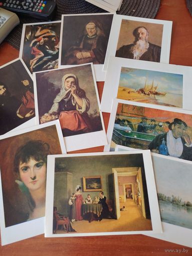Открытки Художники. 25 штук. Из разных наборов. /Д
