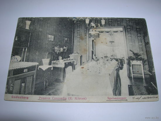 Открытка старинная начало XX в. Почта Пинск 1910 год Германия Годесберг Подписана прошла почту