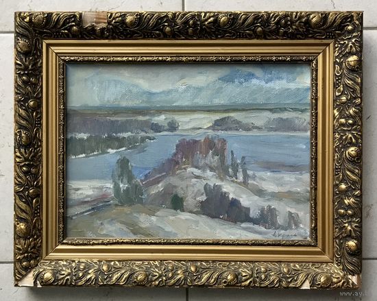 Кроль А.И. Картон, масло. 44/35 см с рамой.