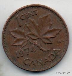Конфедерация Канада. 1 цент 1974.