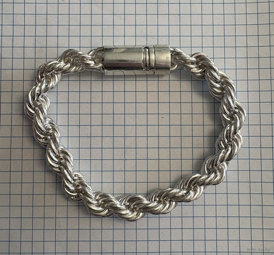 Браслет 875 проба .  Вес 82.3 грамма . Длина 24 см