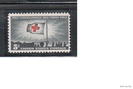 США-1963, (Мих.852),  **   , Красный Крест (одиночка)