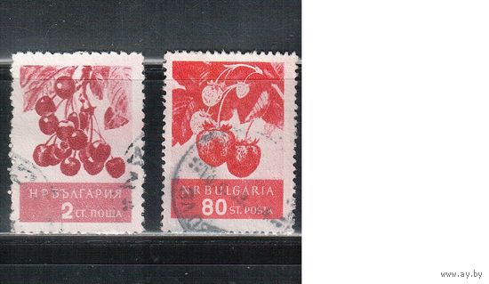 Болгария-1956, (Мих.990,993) , гаш.  , Фрукты