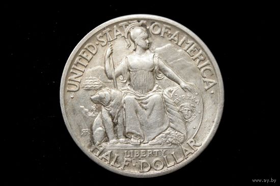 Полдоллара 1935 г. США, Франклин Рузвельт. "Калифорнийская Тихоокеанская международная выставка в Сан-Диего". Пореже!