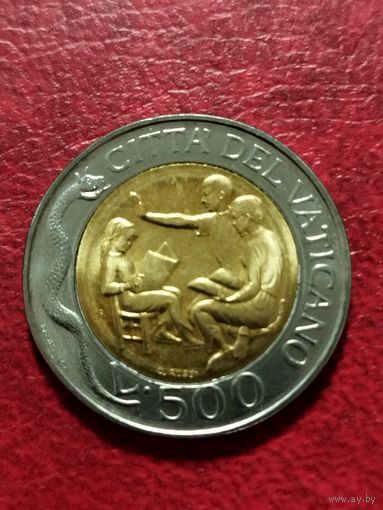 Ватикан 500 лир 1996 год