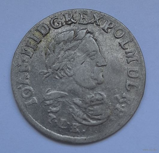 6 грошей (шостак) 1682 TLB, Ян III Собесский, Быдгощ (Штемпельный блеск)