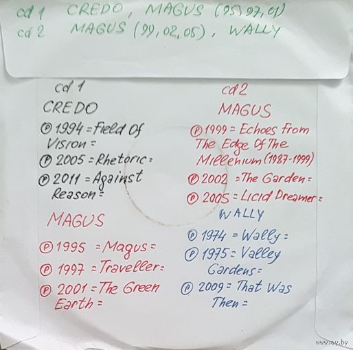CD MP3 дискография CREDO, MAGUS, WALLY - 2 CD