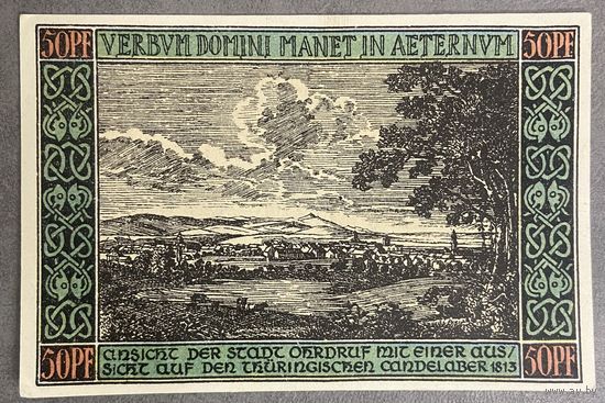 Нотгельд Ордруф 50 пфеннигов 1921 год. Веймарская республика