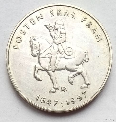 Норвегия 5 крон 1997 г. 350 лет Норвежской почтовой службе