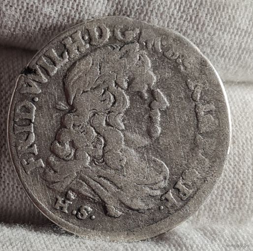 6 грошей шестак 1681 год Бранденбург-Пруссия Фридрих Вильгельм HS м.д. Кёнигсберг