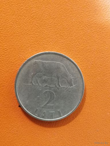 Латвия, 2 лата, 1992 год, KM# 14