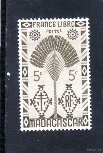 Мадагаскар.Mi:MG 350.Дерево туристов.1943.