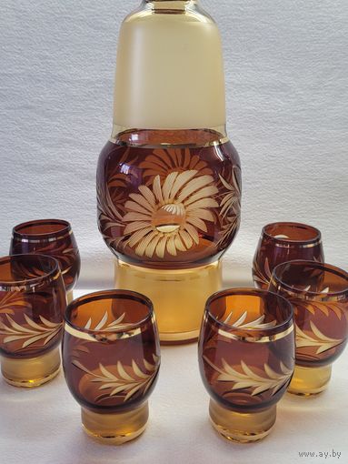 Винтажный коньячный набор Чехословакия, 70-е годы.